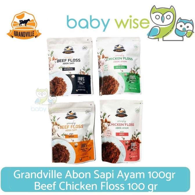 

jqm95 Grandville Abon Sapi Ayam 100gr Beef Chicken Floss 100 gr .,,.,.,