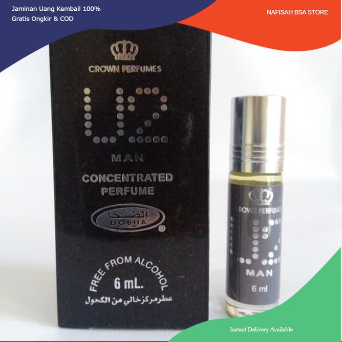 Parfum Minyak Wangi Arab Dobha Aroma U2 Man 6ml DOBHA U2 MAN