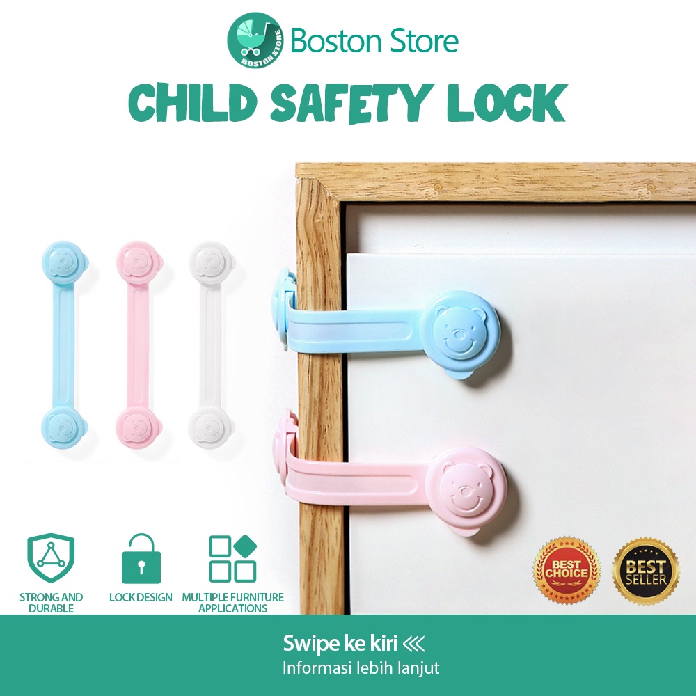 Pengaman Laci Pengaman Bayi Tali Kunci / Kait / Laci / Lemari / Pintu Kulkas / Kunci Pengaman Kulkas / Kunci Pengaman Laci Lemari Kulkas / Pengaman Pintu Kulkas Lemari / 3M Adhesive Child Lock / Baby Safety Lock / Kunci Pengaman Lemari / Kunci Pengaman
