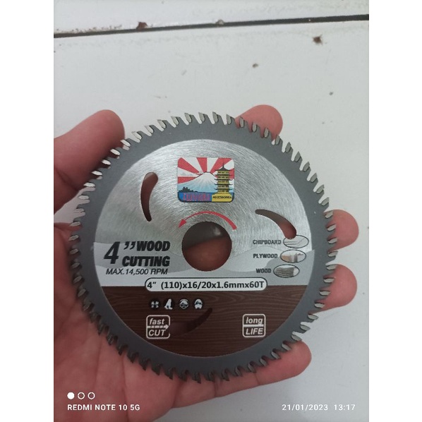 Mata Gerinda Potong 4 Inch x 60T Multi Cutter Potong Kayu / PVC / Alumunium