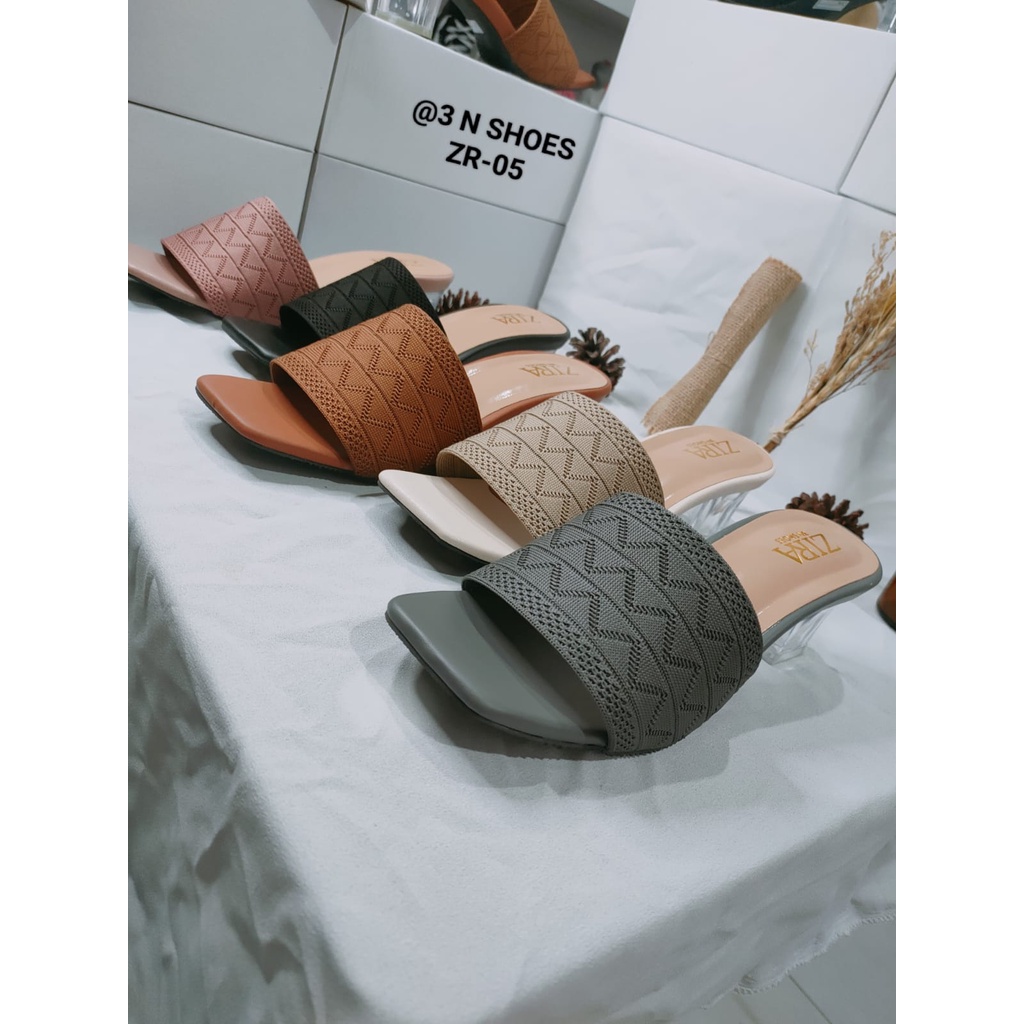 Sendal Heels Rajut Hak Kaca 5cm Terbaru Sandal buat Kondangan Wanita Kekinian  Hills Prempuan Sandal Real Pictt Sandal Pesta Sandal Cewek Dewasa Sandal hak kaca terbaru termurah ZR 05