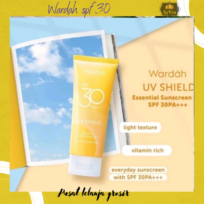 Wardah UV Shield Essential Sunscreen Gel Sunblock Pelindung Matahari SPF 30 50 PA+++ 40ml