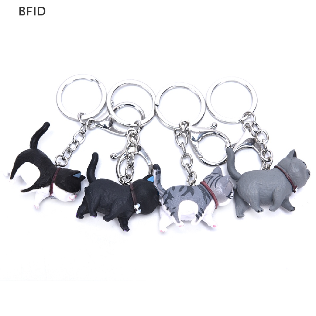 [BFID] New Lovely Cat Kitten Keychain Gantungan Kunci Handbag Liontin Ornamen Hadiah Mainan Anak [ID]