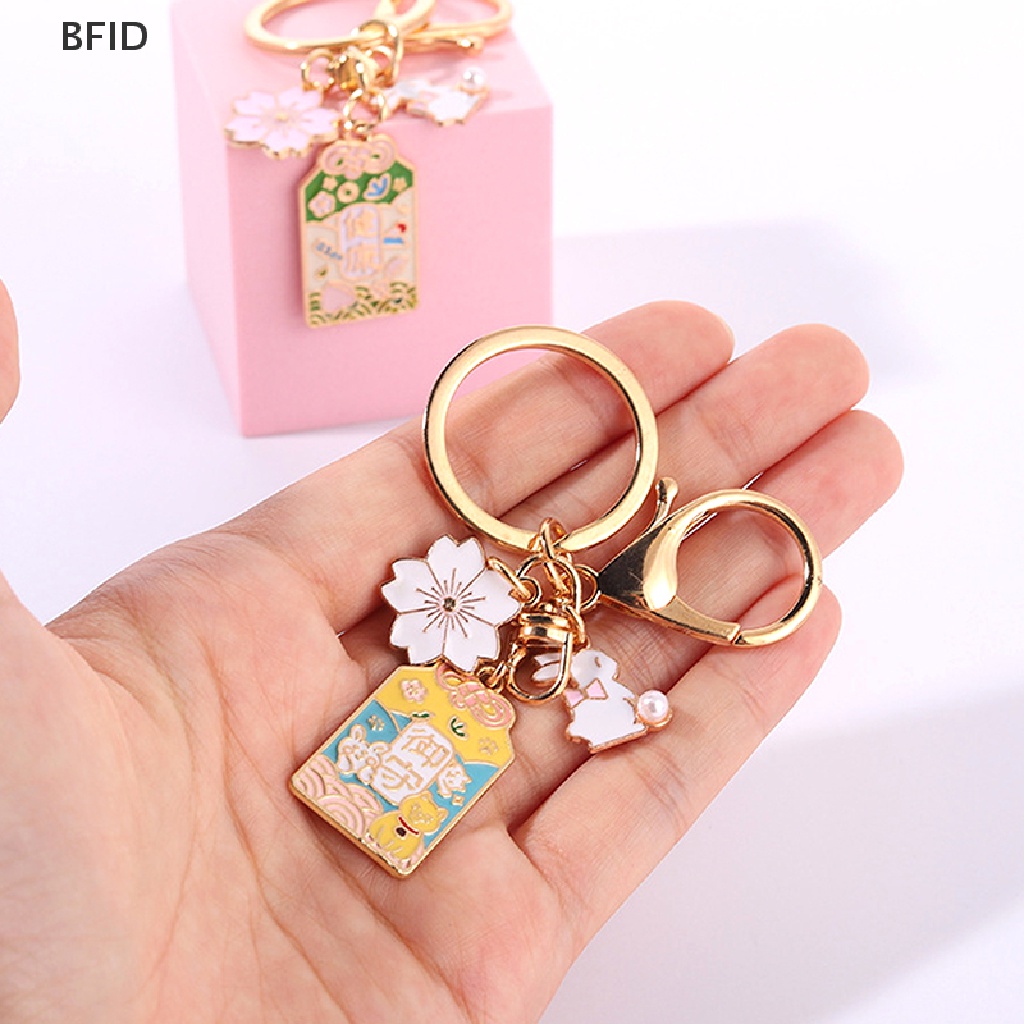 [BFID] Dekorasi Kawaii Llaveros Originales Amulet Lucky Cat Japan Gantungan Kunci Mobil Keyrin [ID]