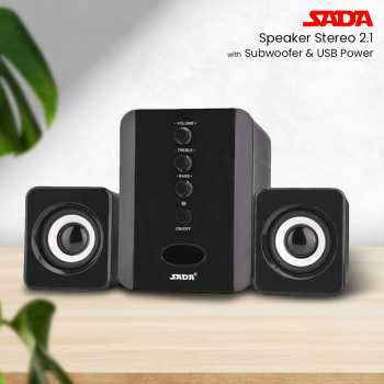 Speaker Stereo 2.1 with Subwoofer &amp; USB Power SADA D-202