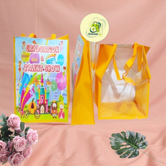 

TERLARIS GOODIE BAG MURAH ULTAH CUSTOM MIKA Uk 22 X 17 X 30 (PXLXT)-75 GSM