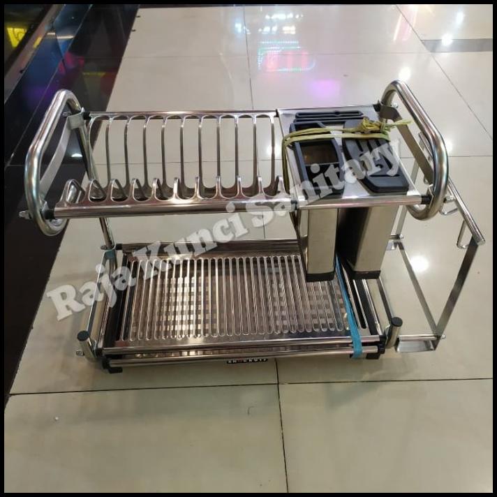 Rak Piring 2 Susun Stainless 304/ Rak Piring Knokers Wjd 550