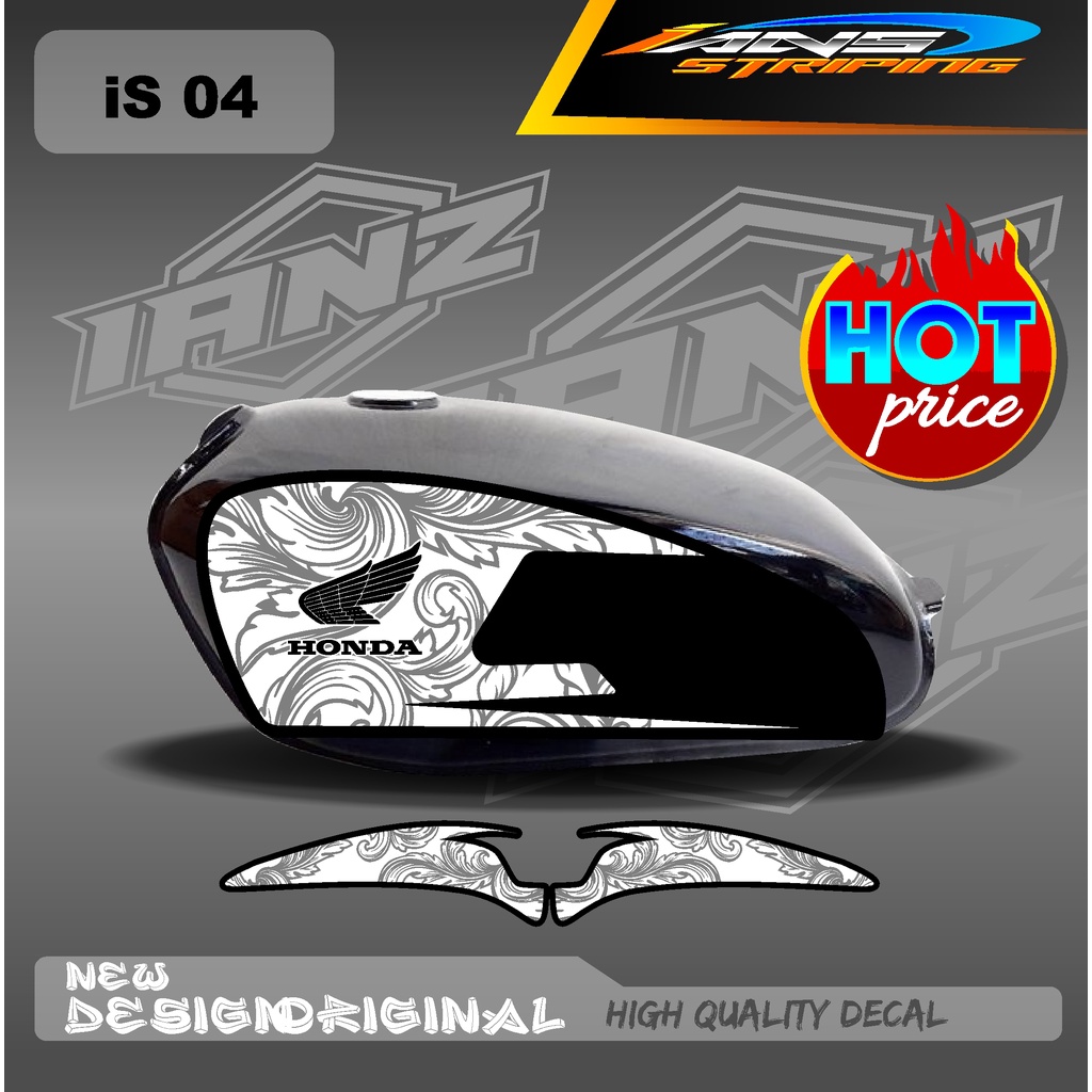 STRIPING CB 100 STANDART / STIKER CB 100 CUSTOM HOLOGRAM DAN NON HOLOGRAM IS 04