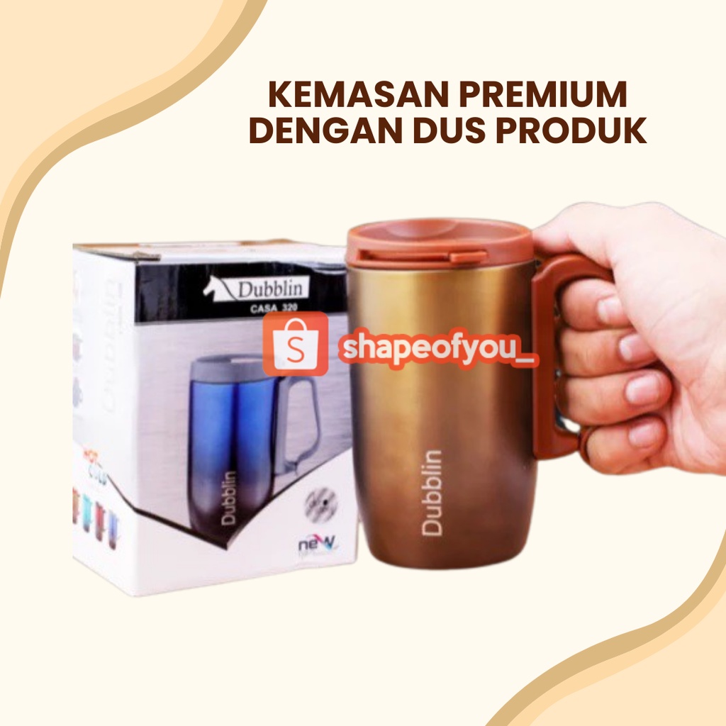 Dubblin Stainless Steel Mug Casa 270ml Untuk Air Panas Dingin Kopi Teh Cangkir Premium