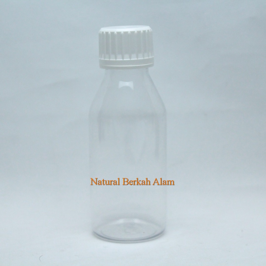 Botol Obat Sirup 100 Ml Nat Pet Tutup Plastik / Botol Plastik / Botol Sirup Obat / botol obat sirup 