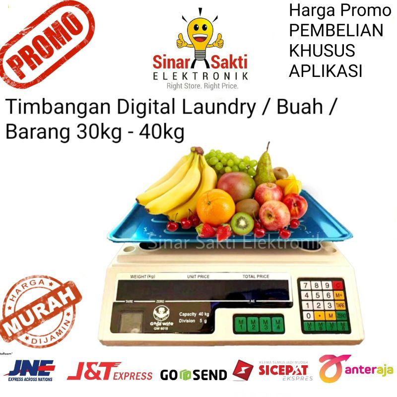 Timbangan Digital Buah Laundry Daging Sayur Duduk 30kg 40kg 30 kg 40 kg