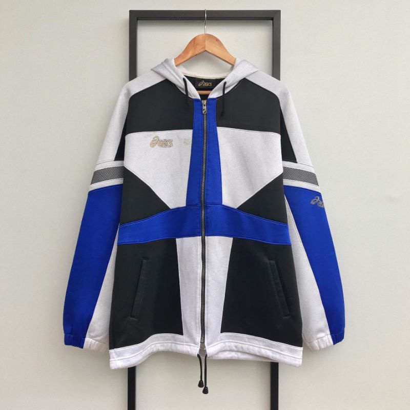 Vintage ASICS Track Jacket Original Jaket Colorblock Three Tone Cyber Punk
