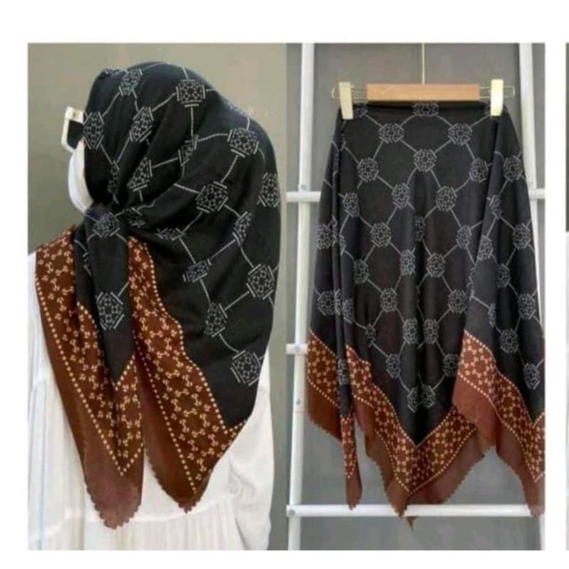 Jilbab Segiempat / Voal Motif / Terbaru / Ghaidahijabsementara / Voal / Lasercut / Hijab Luna Maya