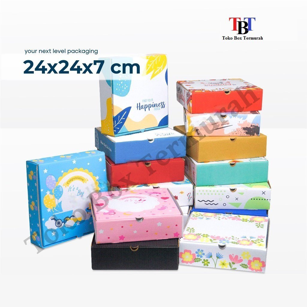 

Box 24x24x7 cm LD Pizza/Print/Polos/Hampers/hoodie/mukena/hijab/brownis/ied mubarak29o