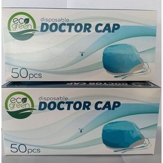 50pcs Disposable Surgeon Surgical Nurse Doctor Cap Topi Operasi Dokter Rumah Sakit