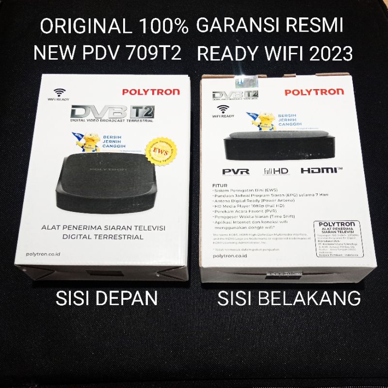 set top box polytron pdv 709t2 new ready wifi stb receiver penangkap siaran tv digital original gara