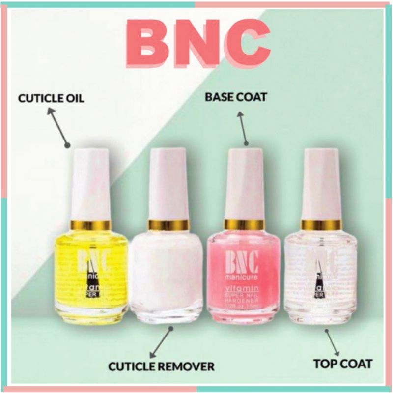 BNC Cuticle Remover Top Coat Base Coat Vitamin Kuku Cuticle Oil KU010