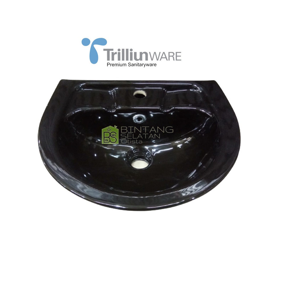 WASTAFEL TRILIUNWARE GARNET / LAVATORY TRILIUN BLACK WHITE HITAM PUTIH