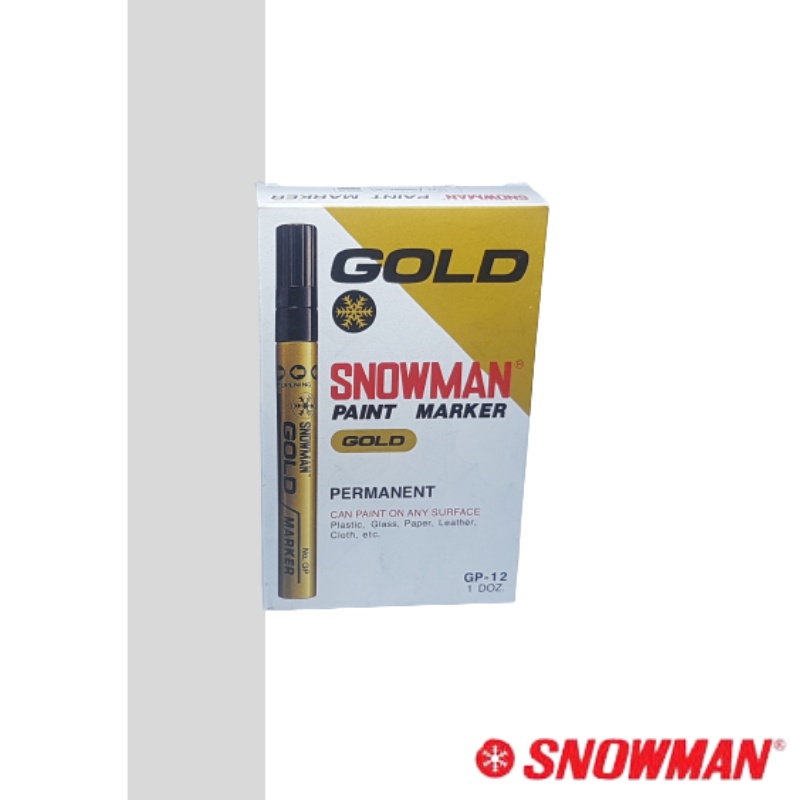 

Spidol Permanent Snowman Paint Marker Gold Medium (Besar) GP-12