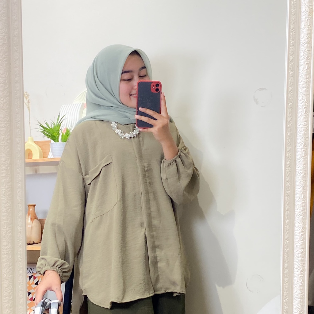 Atasan Wanita Crincle Airflow Camelia Blouse