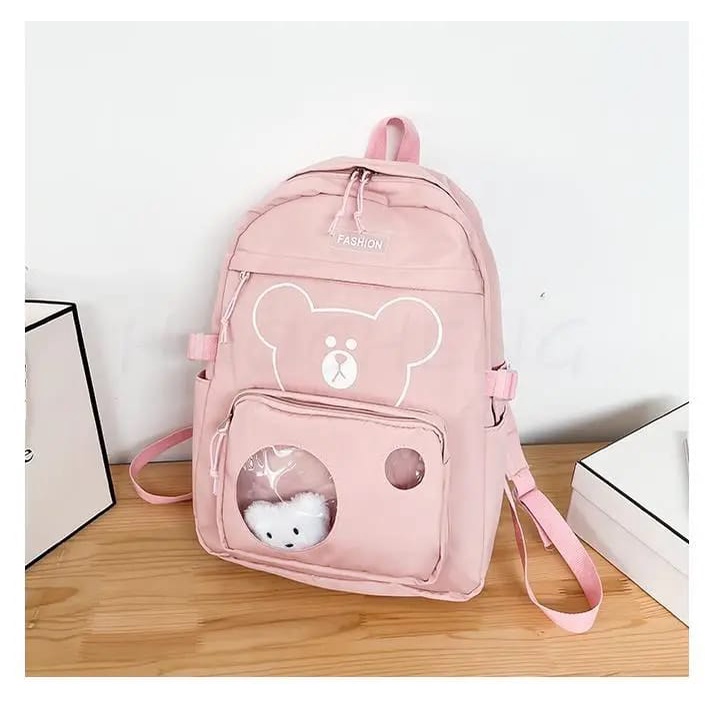 [COD] Ransel Sekolah Remaja Wanita Motif 2 Bulat Termurah / Model Ransel Tas Wanita Terbaru / Tas Pungung /Tas Kuliah Wanita Style Korea / Ransel Bahu Wanita