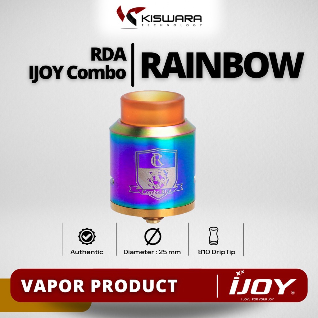 IJOY Combo RDA II 25 Atomizer - RAINBOW [Authentic] KiswaraBandung