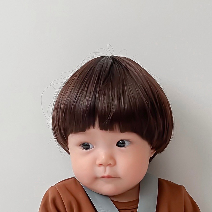 0-3 thn || Topi Wig Korea Bayi Rambut Palsu Newborn Anak Polos Kupluk Karakter Lucu Emen Anak Impor Catalog OIMG OBK