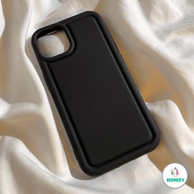 IPHONE Ins Cameo Kopi Brwon Phone Case Kompatibel Untuk Iphone14 13 12 11 Pro Max 14 Pro Max Shockproof Matte Liquid Silikon Lembut TPU Belakang Ponsel Cover