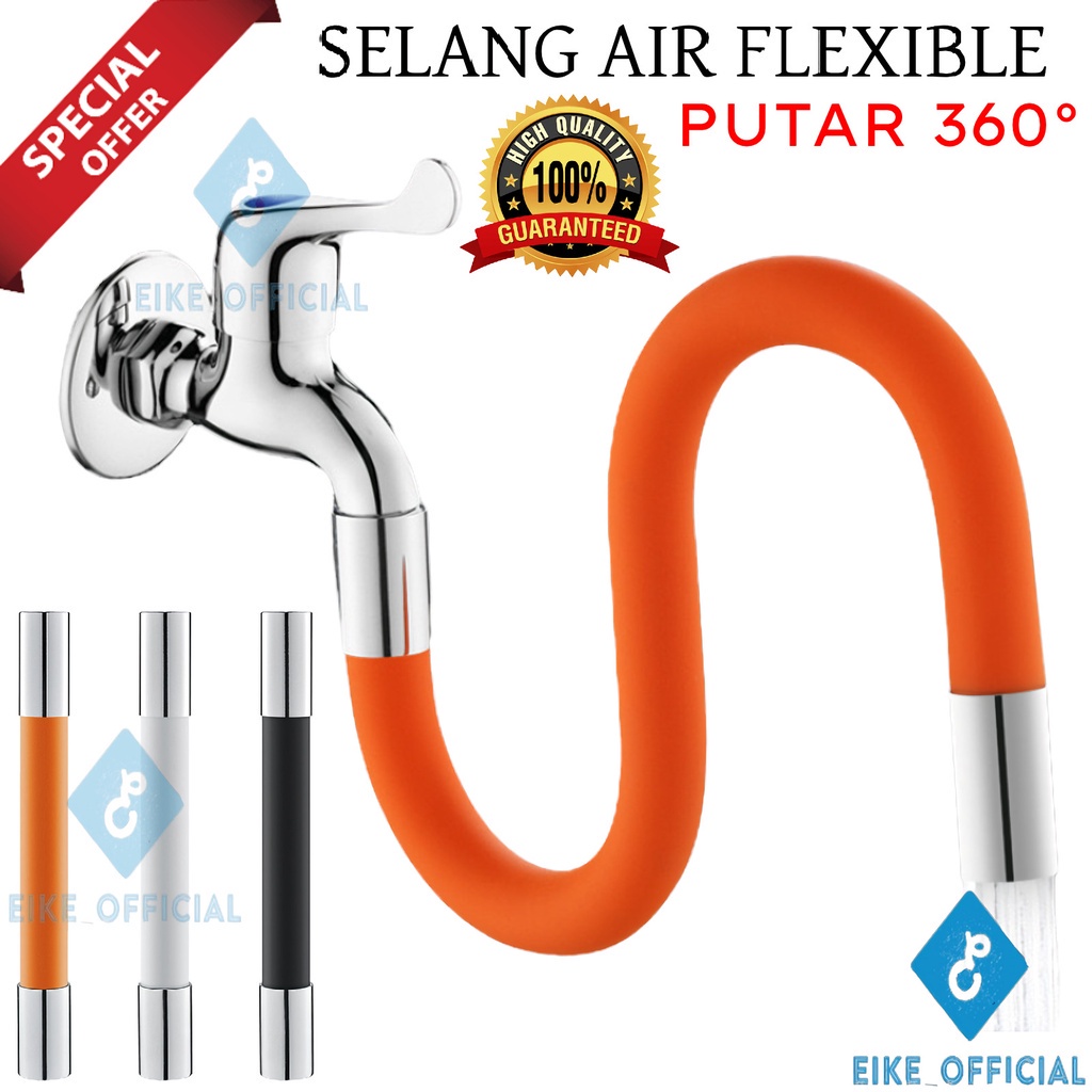[EIKE] SELANG SAMBUNGAN KRAN AIR FLEXIBLE PUTAR 360 DERAJAT / SELANG FLEKSIBEL EKSTENSI KRAN AIR DAPUR WC