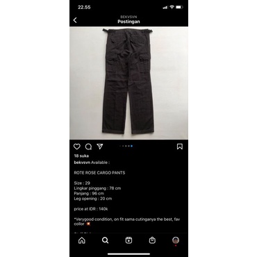 ROTE ROSE CARGO PANTS
