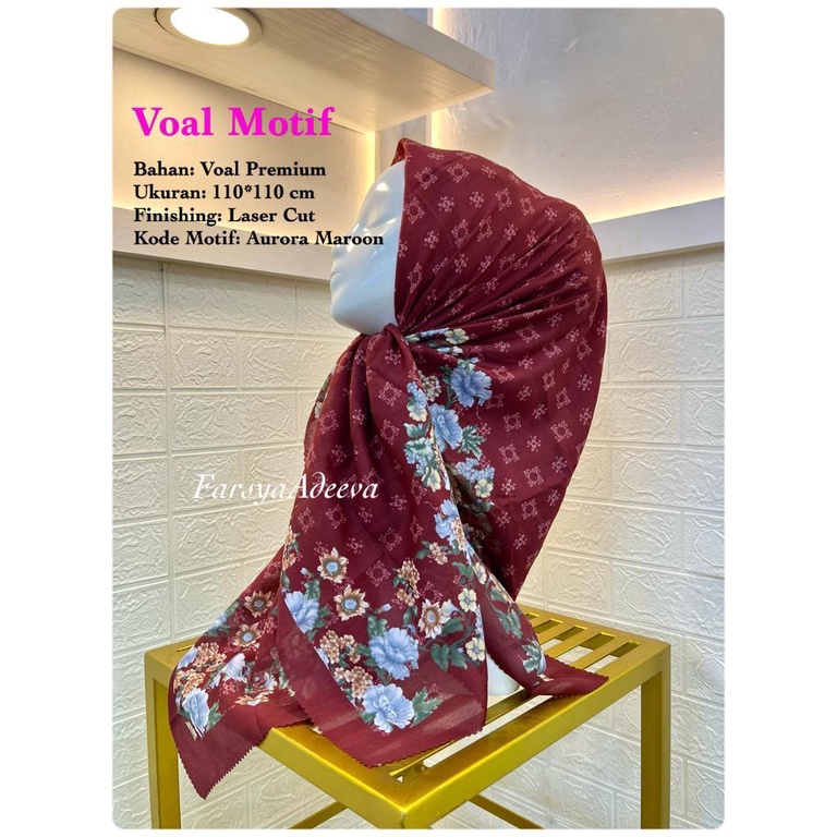 Kerudung Segi Empat Motif Lasercut Hijab Segiempat Deenay KW Jilbab Segiempat Motif Pasar Hija'b