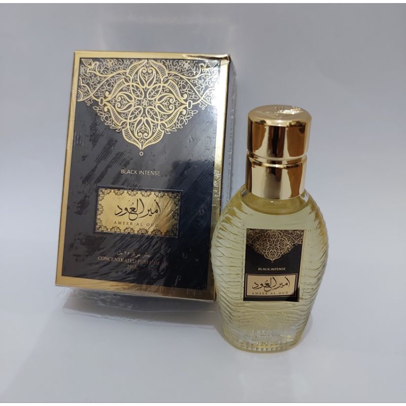 Parfum Oil Non Alkohol Ameer Al Oud Black Intense Oles 25 ml by Almas Perfumes