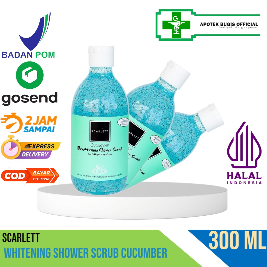 Scarlett Whitening Shower Scrub Cucumber 300ml