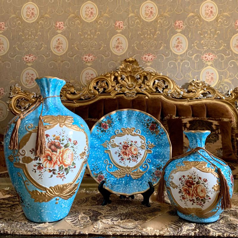 Keramik Hias Guci Piring Jumbo