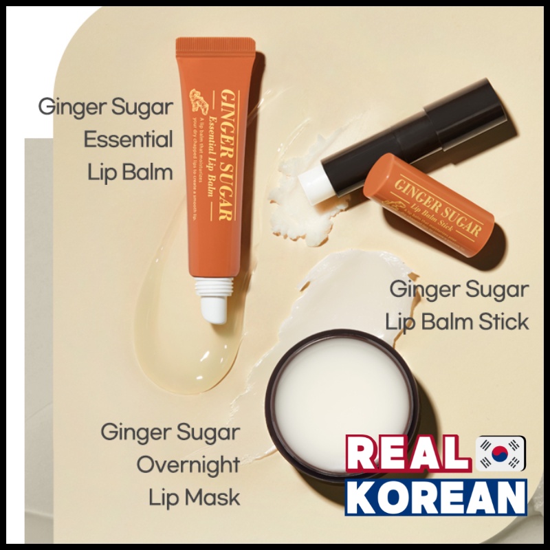 Etude House Ginger Sugar Essential Lip Balm 15ml | Lip Balm Stick 3.7g | Lip Mask 15g