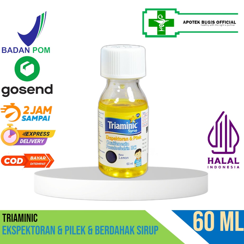 TRIAMINIC EKSPEKTORAN &amp; PILEK (KUNING) SIRUP 60ml - Obat Flu dan Batuk Berdahak Anak