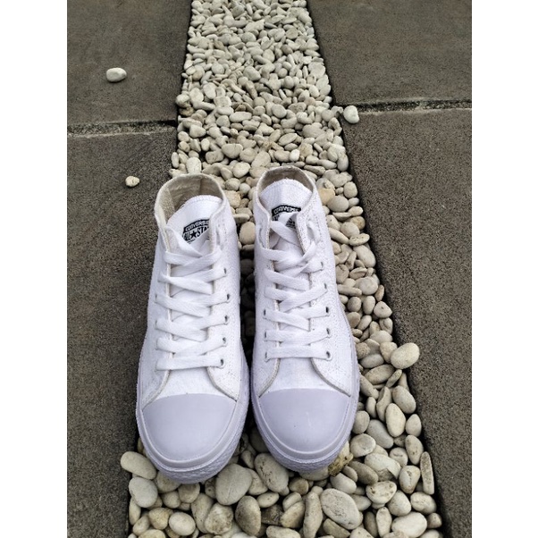 PROMO!!SEPATU CONVERSE HIGH FULL WHITE  QUALITY PREMIUM