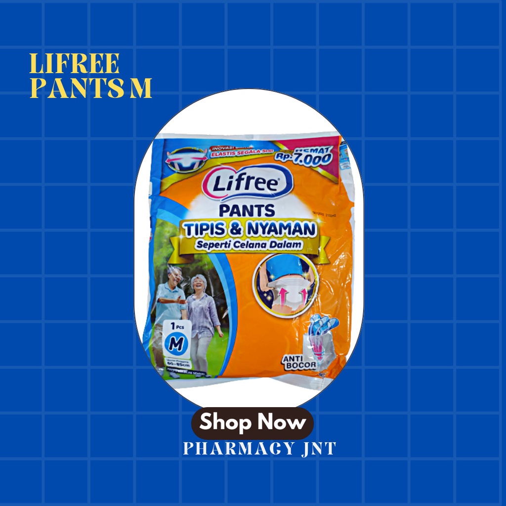 LIFREE ECERAN POPOK CELANA DEWASA UKURAN M L XL / PAMPERS DEWASA TIPE CELANA SIZE M L XL ISI 1