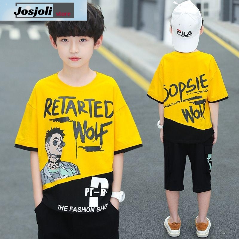 JOSJOLI_STORE/Baju Anak Opsie XS/Atasan Anak Laki-Laki Lengan Pendek/Ideal 7-11 Tahun