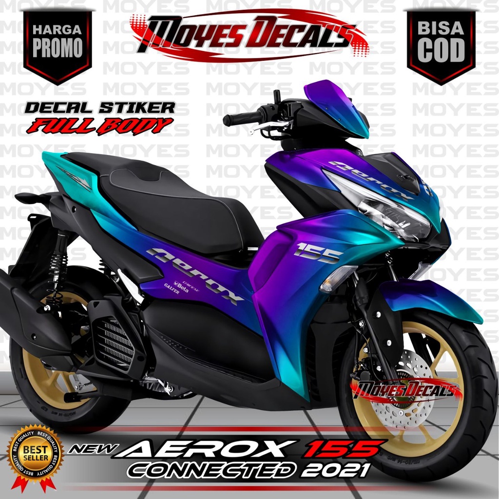 Stiker All New Aerox 155 Connected 2021 2023 Fullbody Decal Motor Aerox New 155 2021 Stiker Bunglon