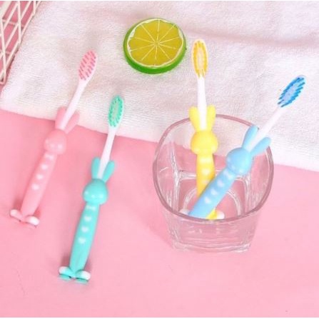 LDS Sikat Gigi Anak Set (4 Pcs) / Sikat Extra Soft Toothbrush Double Care / Sikat Gigi Halus Lembut / Sikat Gigi Karakter Import Murah