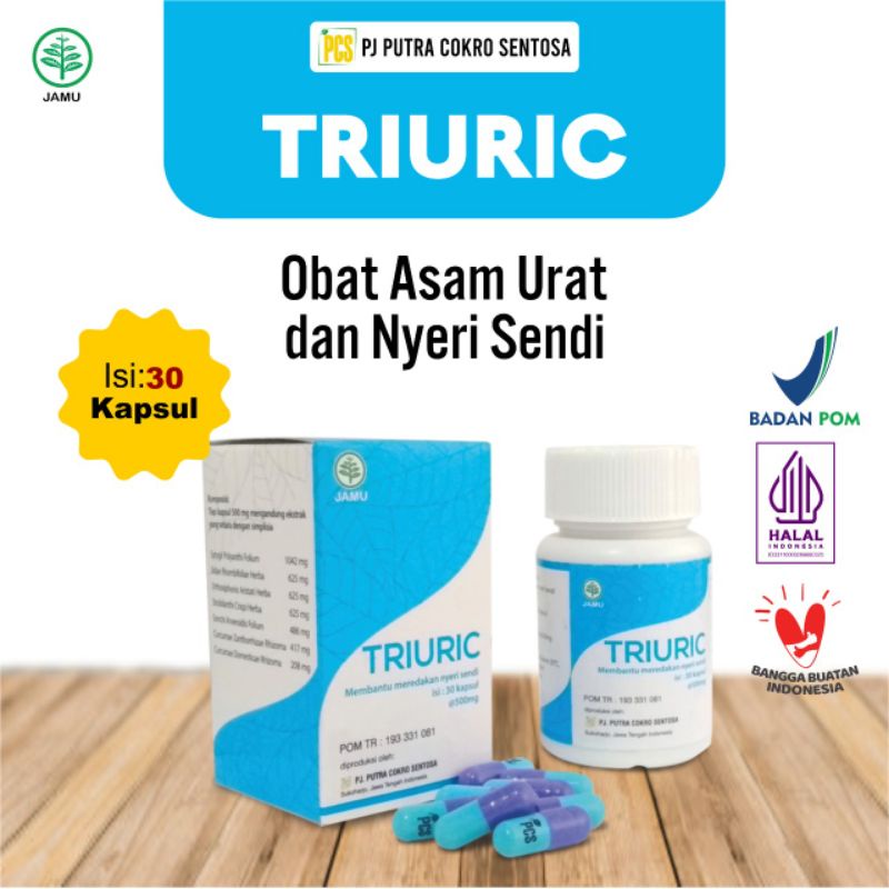 TRIURIC-PCS- ASAM URAT/NYERI SENDI 30 Kapsul