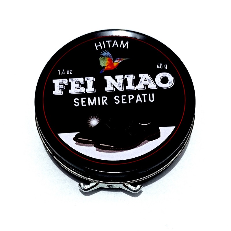 1 lusin Semir Sepatu Fei Niao Shoes Polish Hitam / coklat 40 ml