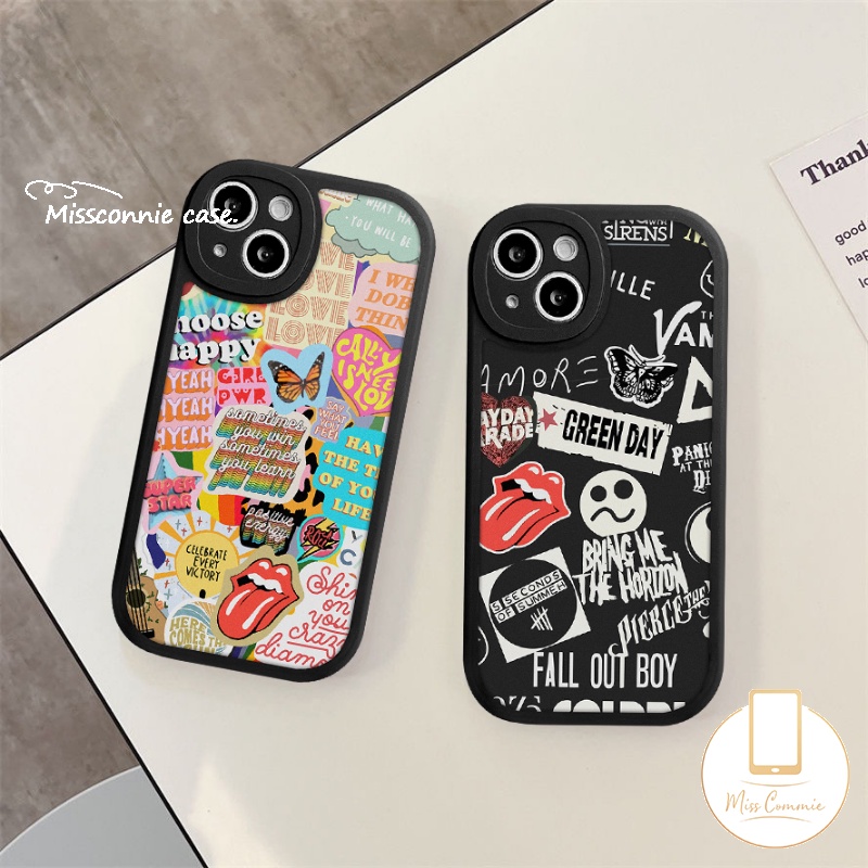 Redmi 12C A1 9 10A 9A 10 9T 10C 9C Mi 12 11 Lite 11T PO CO F4 M3 X3 NFC Pro Redmi Note 10 10s 10Pro 8 9Pro 9s 11 11s 11Pro+8Pro Label Stiker Merk Trendy Case Huruf Kupu