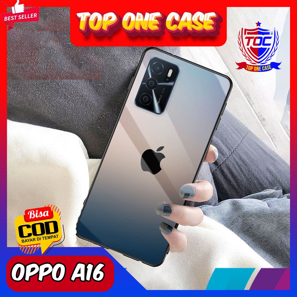 Case OPPO A16 - Casing OPPO A16 Terbaru Top One Case [ MOTIF MARBLE ] Casing Hp OPPO A16 - Silikon H