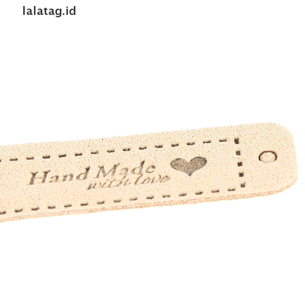 [lalatag] 20pcs Tag Handmade Dengan Label Love Tag Pakaian DIY Kerajinan Jahit 56 * 15MM [ID]