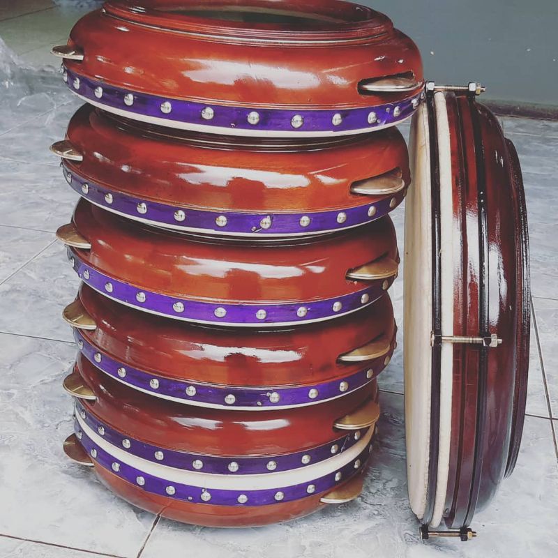 1 Set Rebana Banjari 6 terbang Natural Jepara