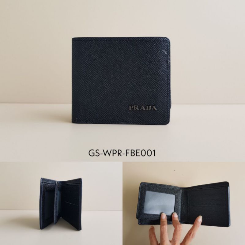 DOMPET PRIA PRADA BLACK PLAIN FASHION IMPORT