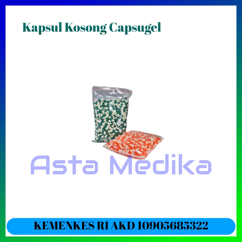 Kapsul Kosong 0, 00, 1, 2, 3  Cangkang Kapsul Kosong Capsugel  Cangkang Capsul Capsugel 100% HALAL 1000pcs/pack