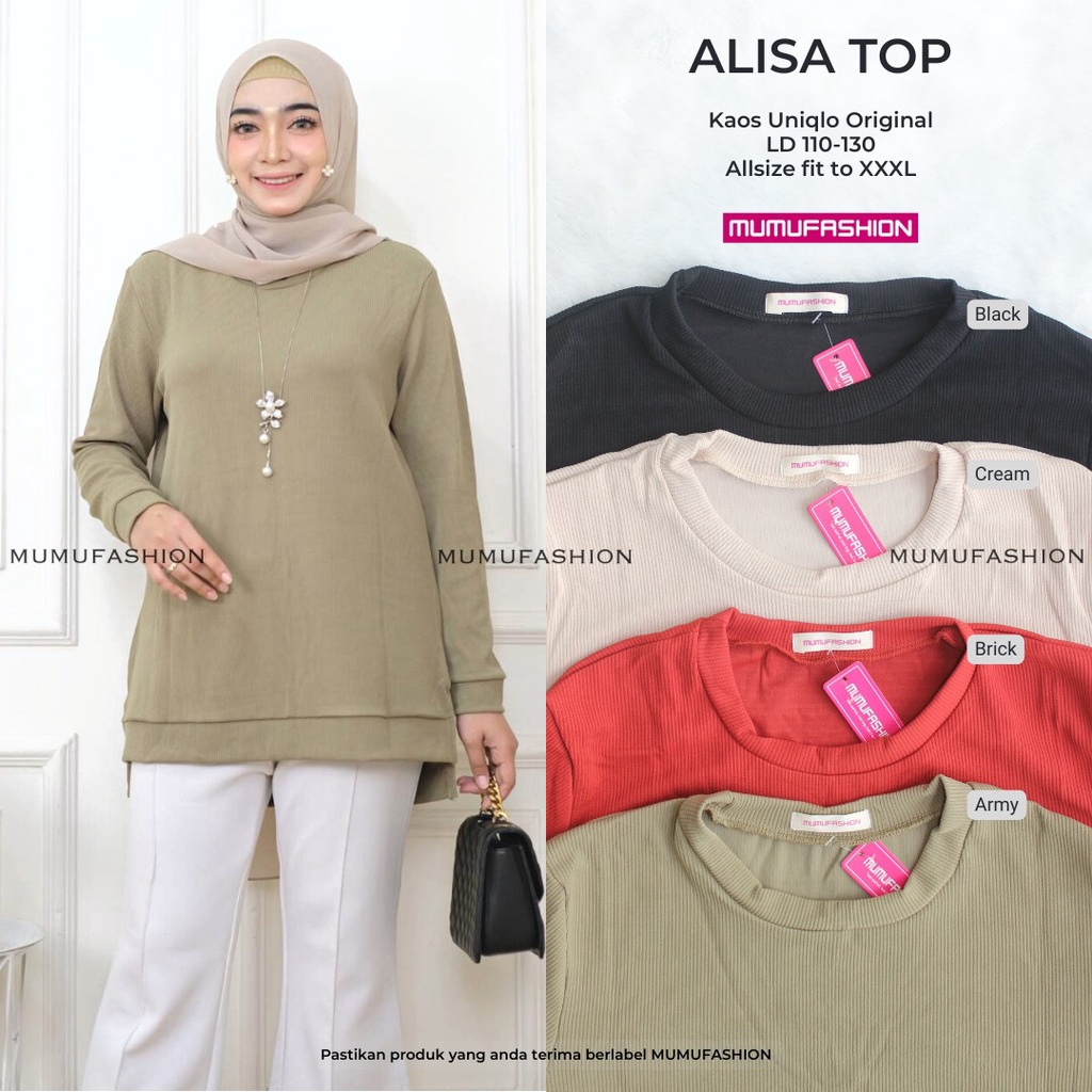Atasan Uniqlo Jumbo Alia//ALISA Top by MUMU Fashion Solo